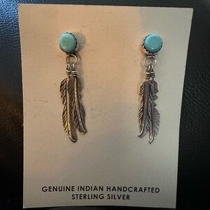NWT Kingman SS Turquoise Earrings